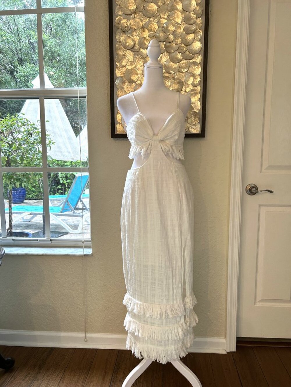 One & Only White Cut Out Maxi Dress